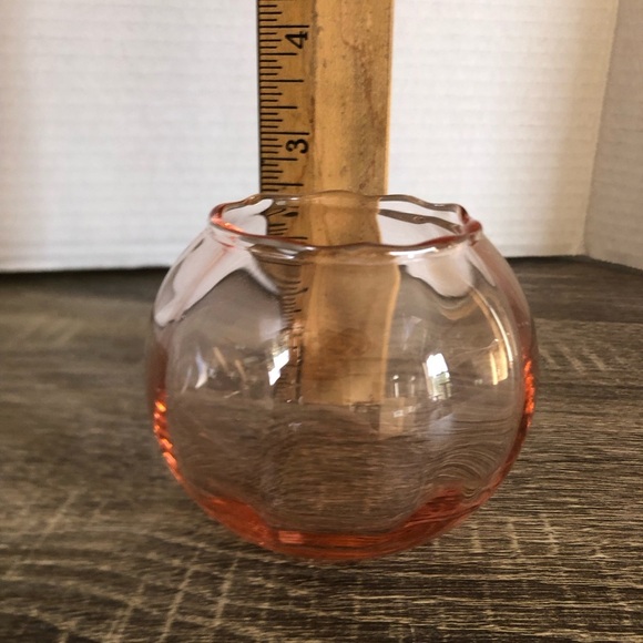 Vtg Pink Optic Swirl Bud Vase - Picture 6 of 9